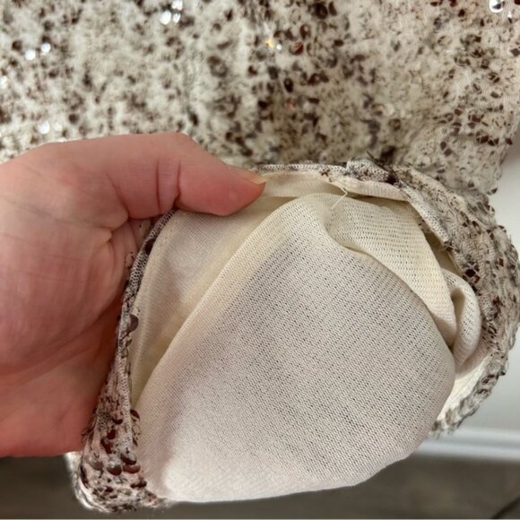 Victoria's Secret Moda Mini Dress Sequins Long sleeve Snake print Y2k 00s XS - Picture 11 of 16